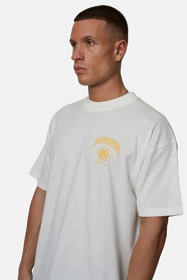 Good For Nothing Good For Nothing Men's Slub Relaxed Graphic Tee in White - 3