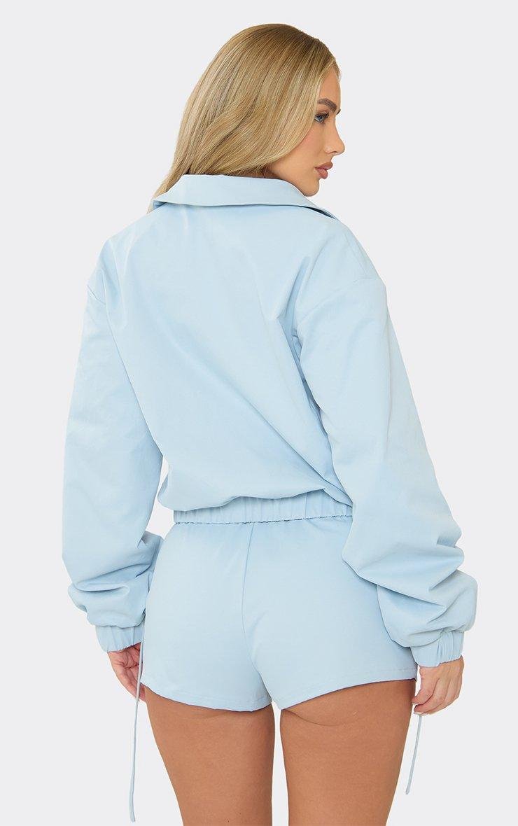 EGO Mid Rise Ruched Pocket Detail Mini Shorts In Blue, Women's Size UK 6 - 2