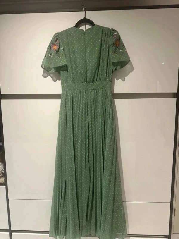 ASOS Design Green chiffon dress