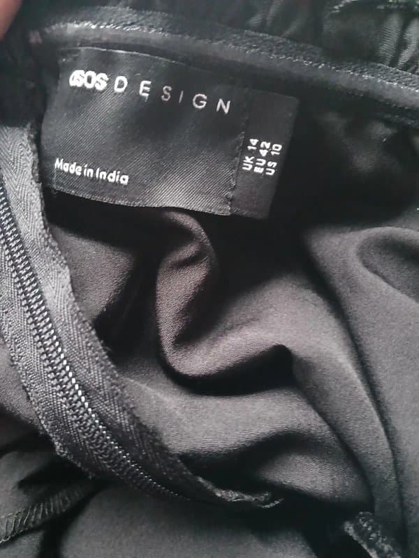 ASOS Black bandeau dress