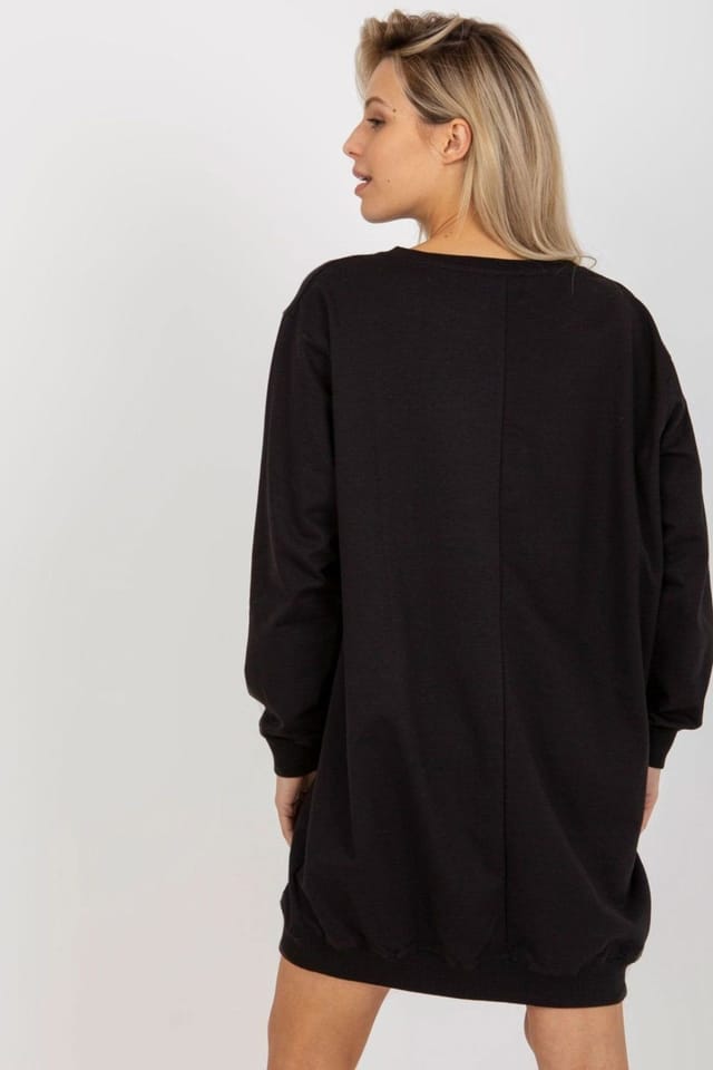 Love Lace Love Lace Women's Oversized Casual Printed Blouse Long Sleeve in Black - 3