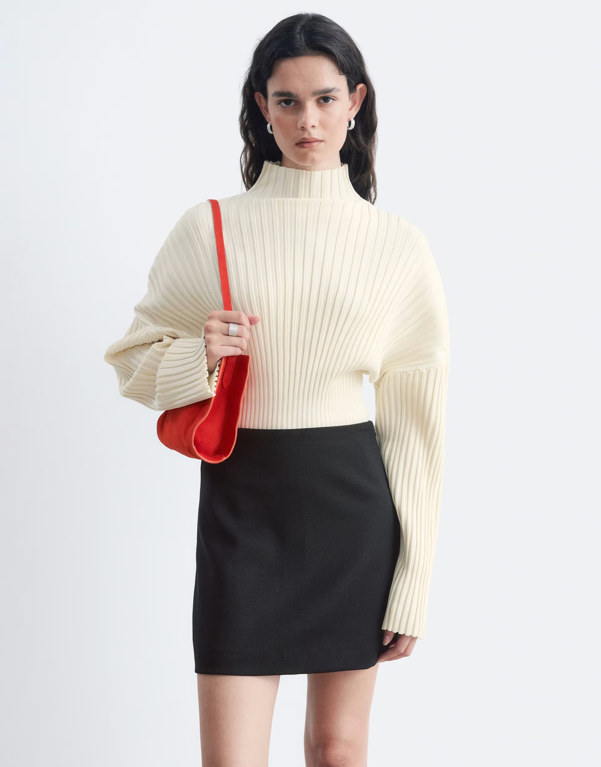 ASOS & Other Stories wool blend mini skirt in black