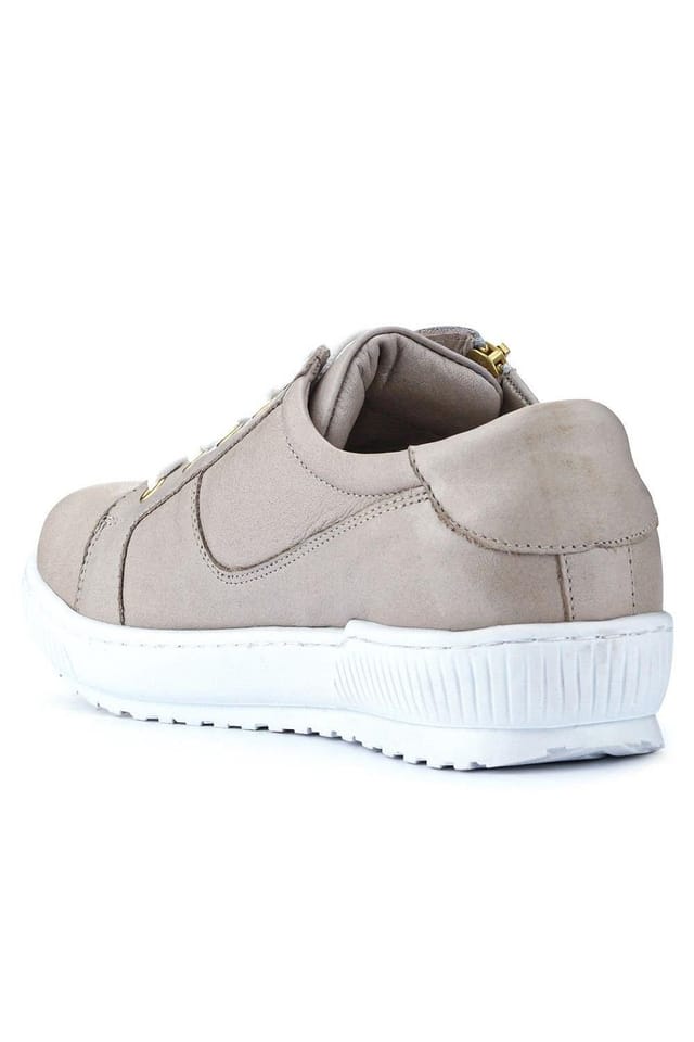 Jones Bootmaker Jones Bootmaker Women's Padova Wide-Fit Leather Trainers in Stone - 3