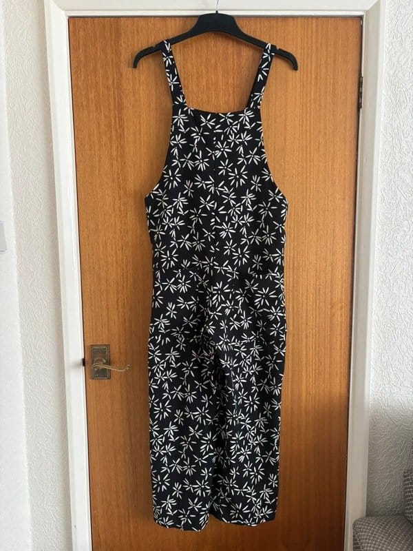New Look Black & White Floral Culotte Jumpsuit