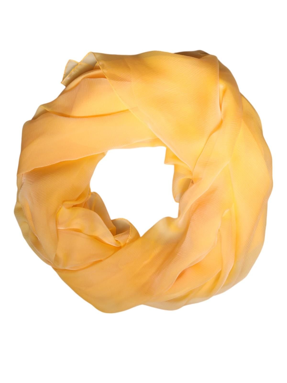 Dolce & Gabbana Dolce & Gabbana Women's Yellow Silk Rectangle Wrap Shawl Scarf - 2