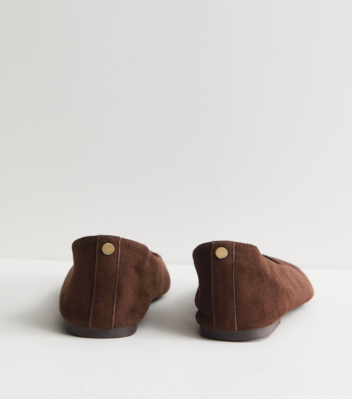 New Look Women's Premium Real Leather Brown High Vamp Ballerina Pumps New Look - 4