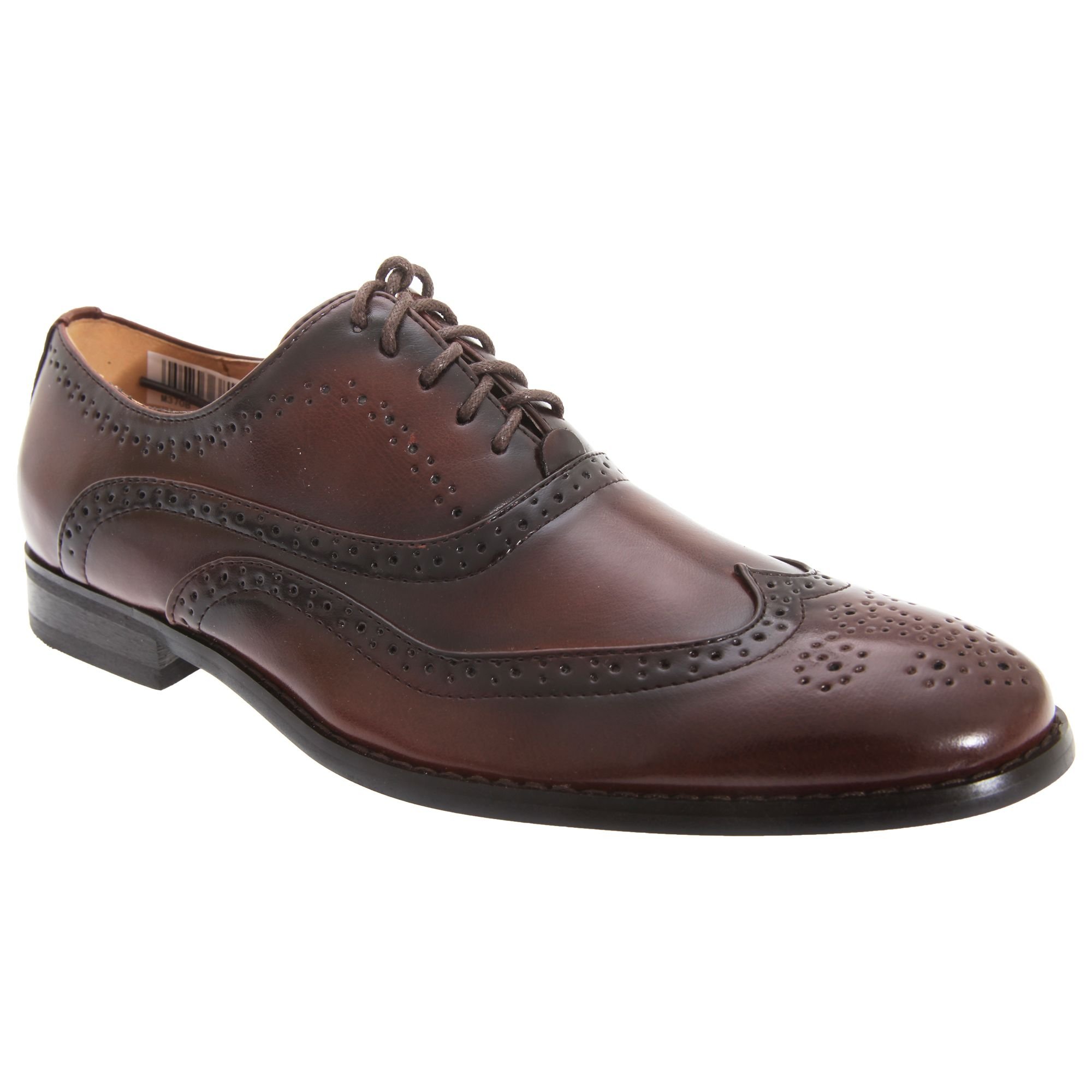 Goor Goor Men's Leather Lace-Up Oxford Brogue Shoes in Brown - 4