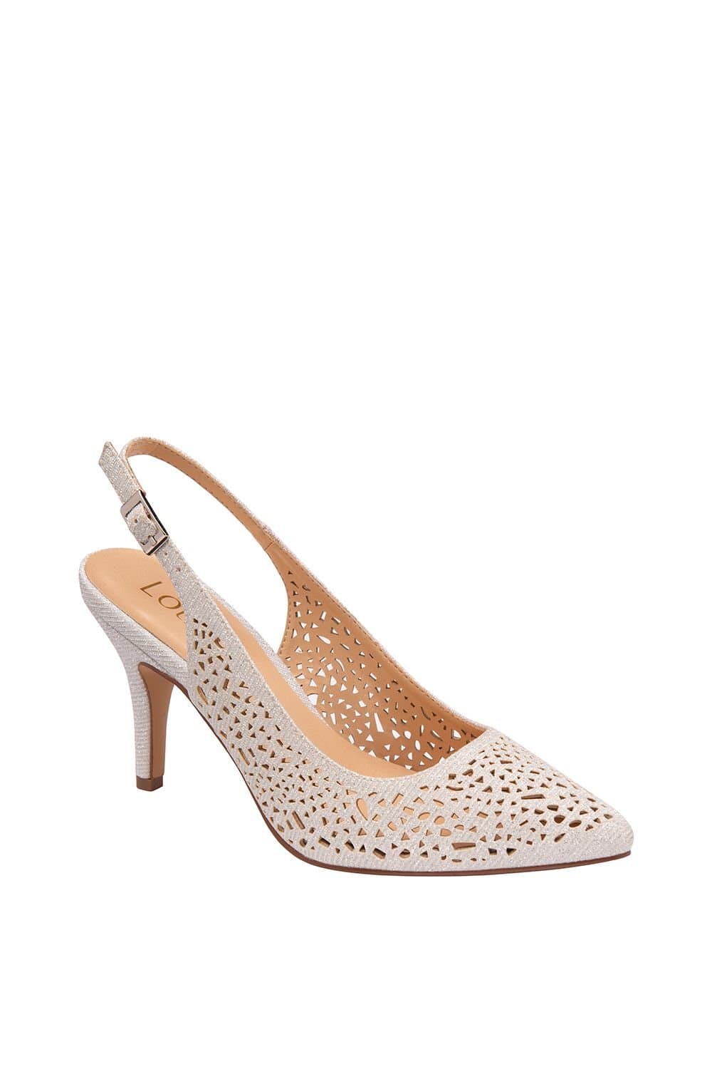 Lotus Lotus Women's 'Lyla' Slingback Court Shoes in Silver