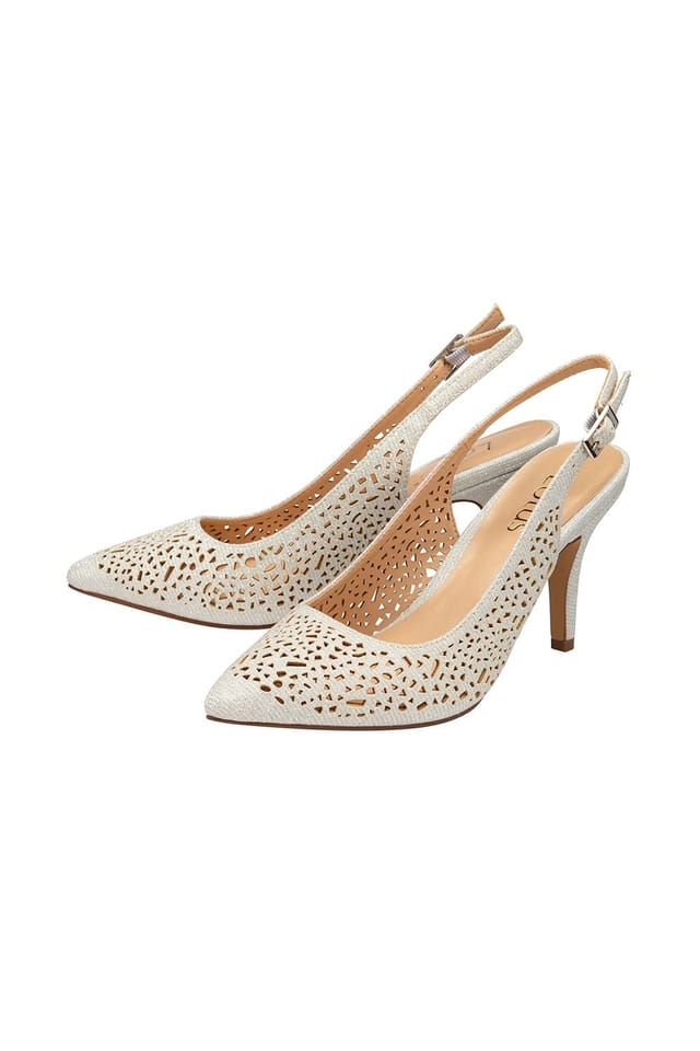 Lotus Lotus Women's 'Lyla' Slingback Court Shoes in Silver - 2
