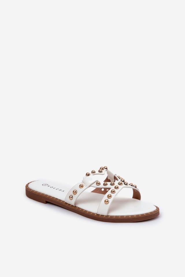 Love Lace Love Lace Women's Cutout Flat Heel Sandals in for Summer Walks in White - 2