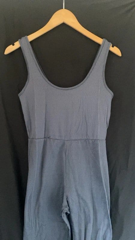 Bershka Grey Ribbed Jumpsuit