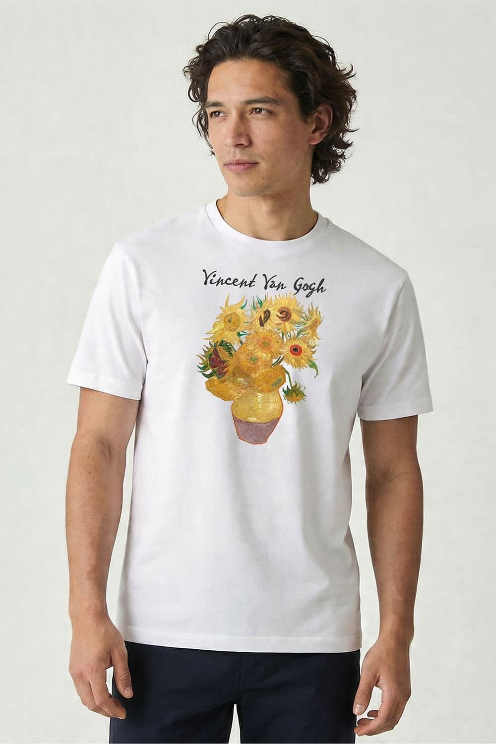 Musee DArt Musee D'Art Men's Vincent Van Gogh - Sunflowers T-Shirt in White