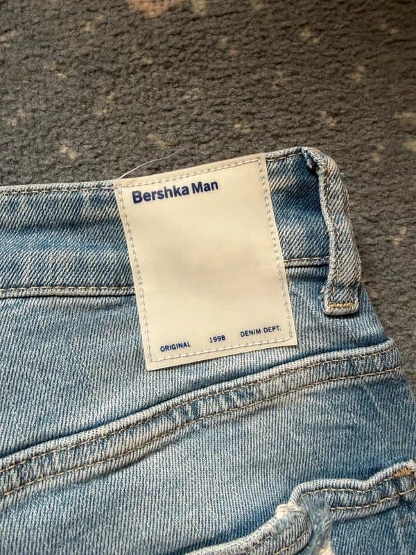 Bershka Men’s Light Blue Bershka Ripped Skinny Jeans