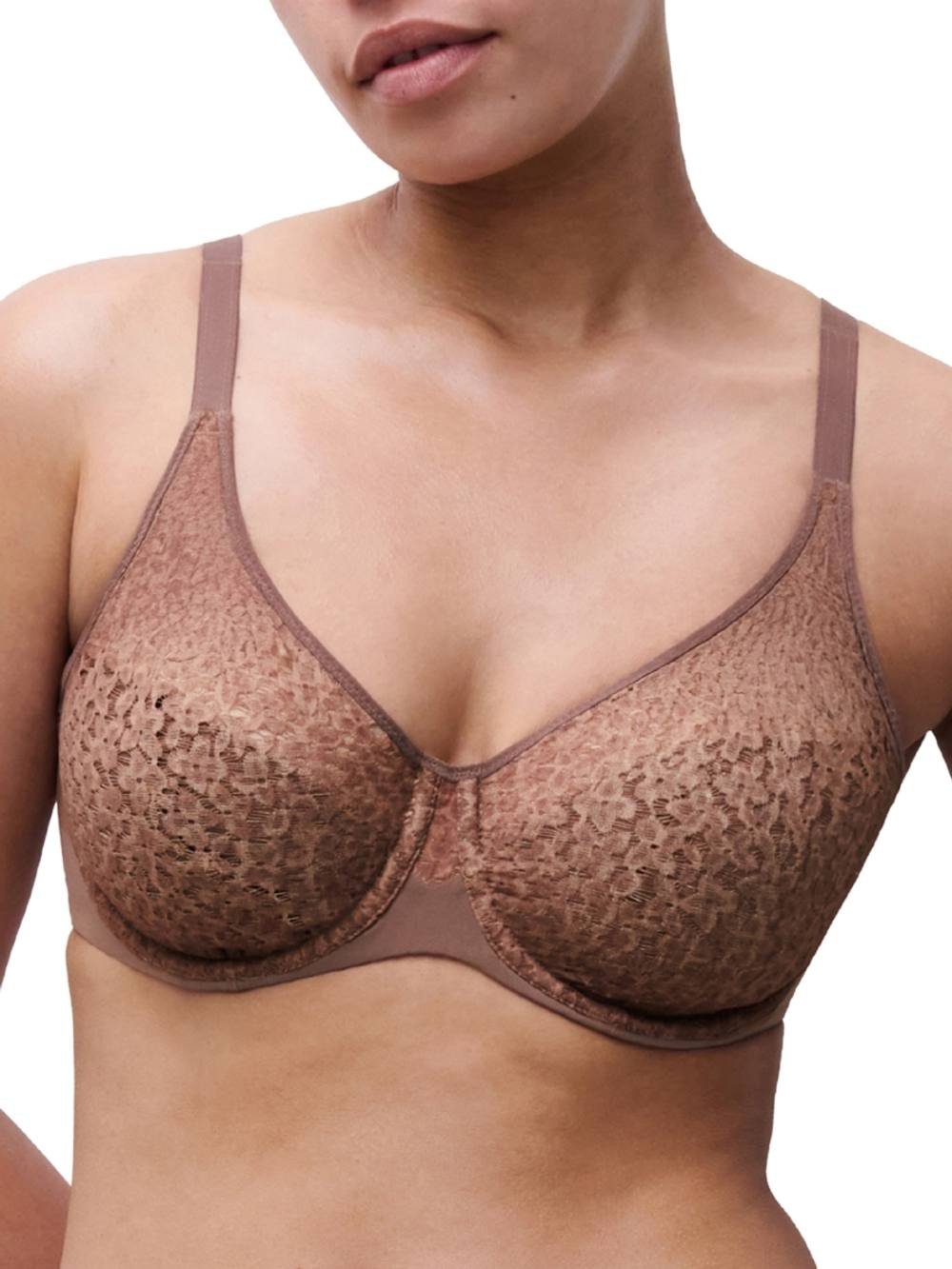 Chantelle Chantelle Women's Easy Feel Norah Covering Moulded Bra in Brown - 2