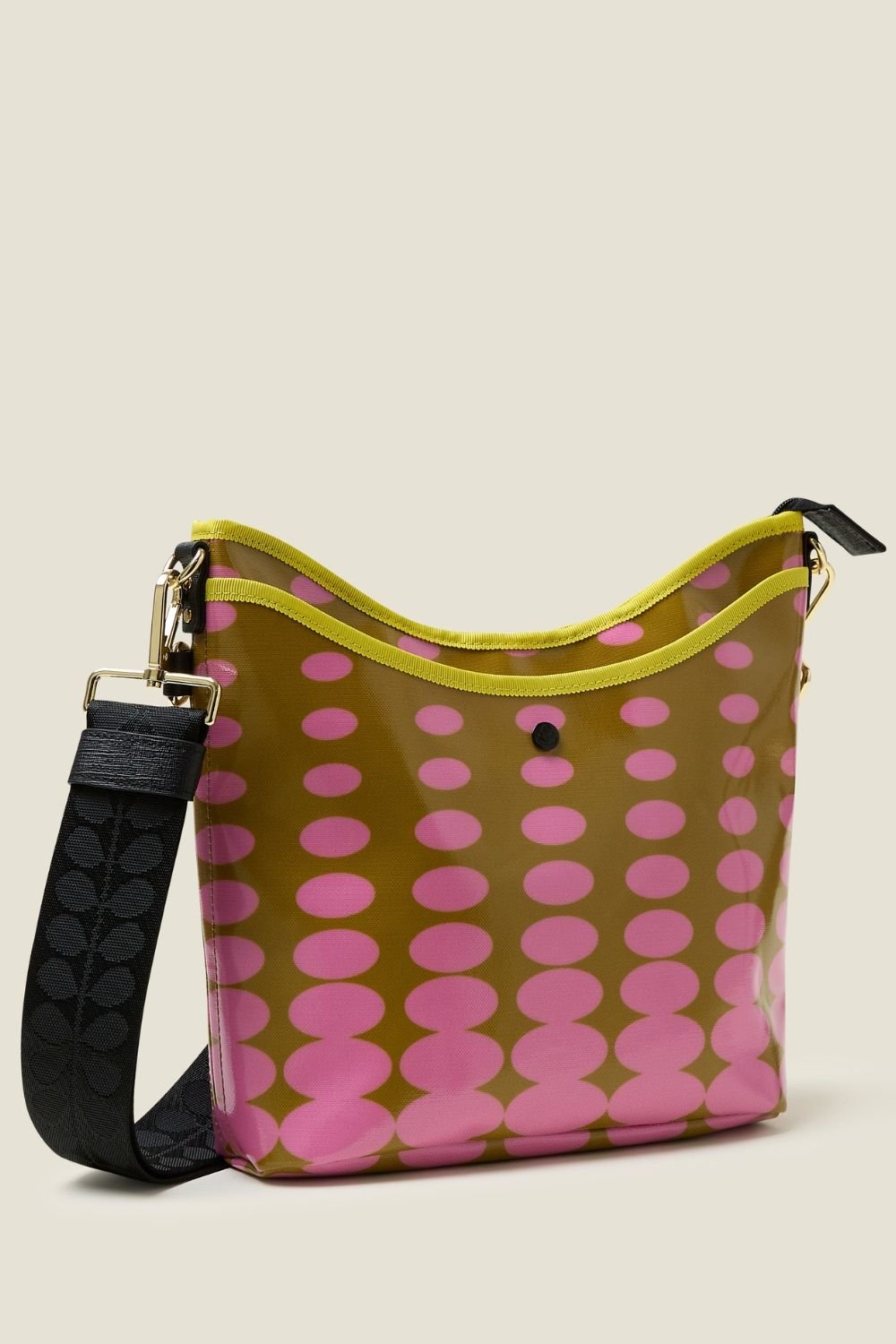 Orla Kiely Orla Kiely Women's Cross Carry Crossbody - Optical Oval Ochre in Green - 2