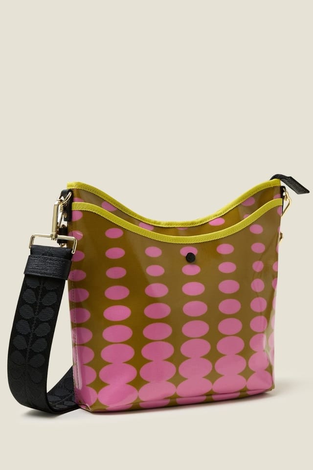 Orla Kiely Orla Kiely Women's Cross Carry Crossbody - Optical Oval Ochre in Green - 2