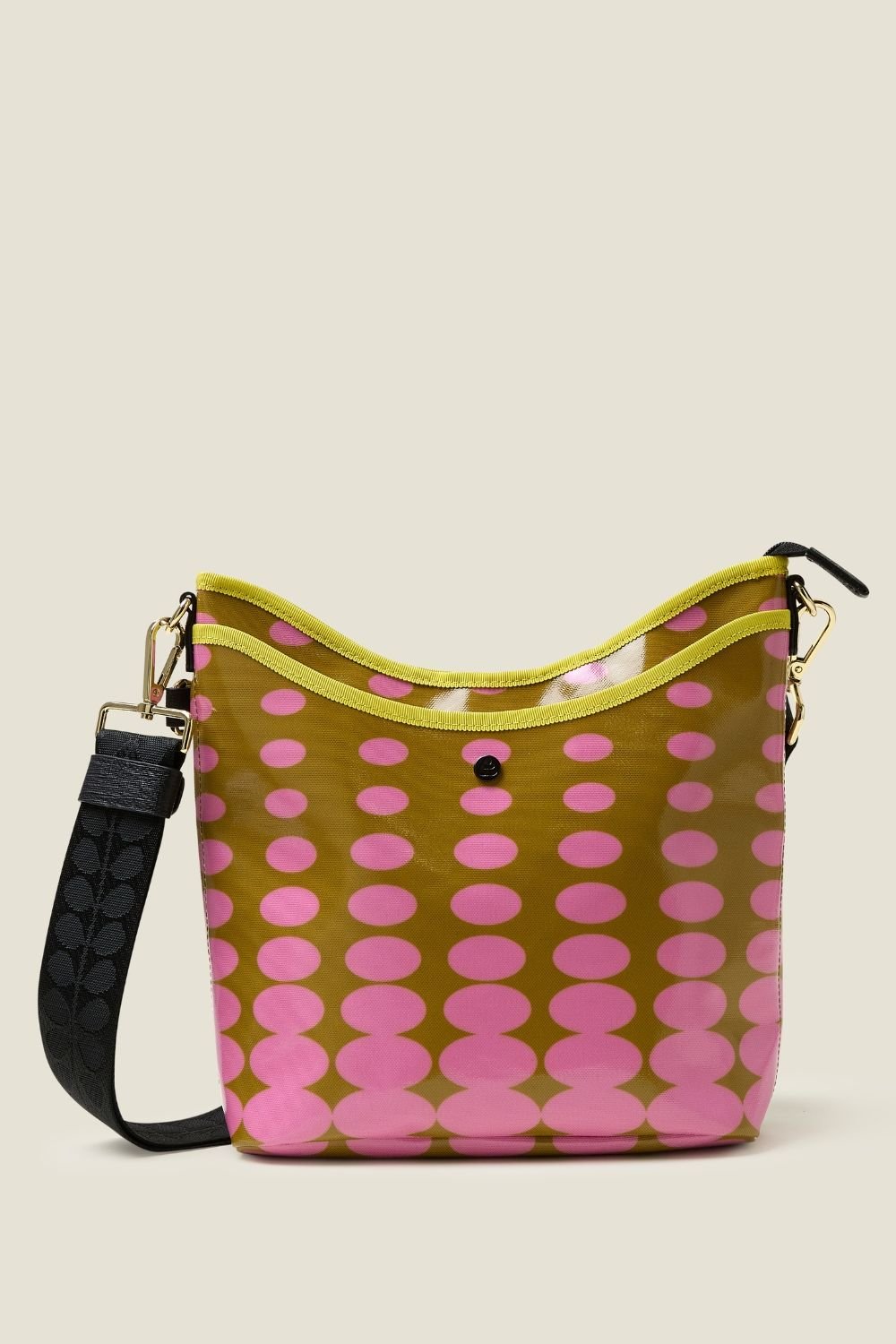 Orla Kiely Orla Kiely Women's Cross Carry Crossbody - Optical Oval Ochre in Green - 4