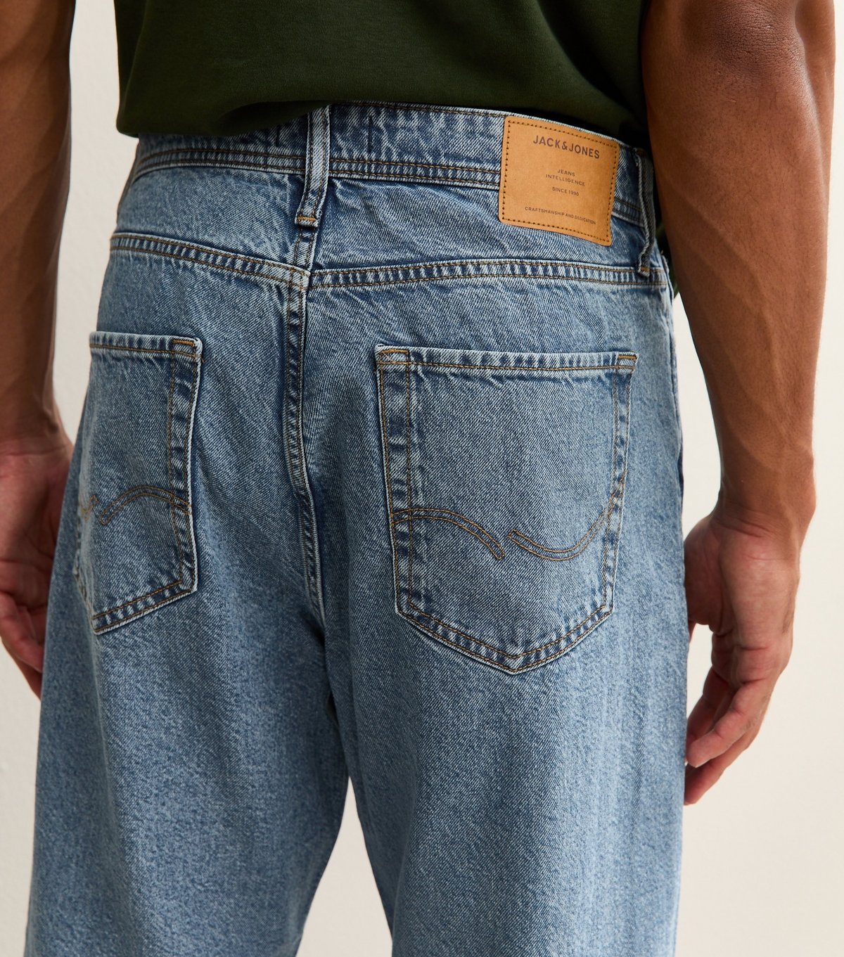 jack & jones Men's Blue Straight Leg Jeans Jack & Jones New Look - 3