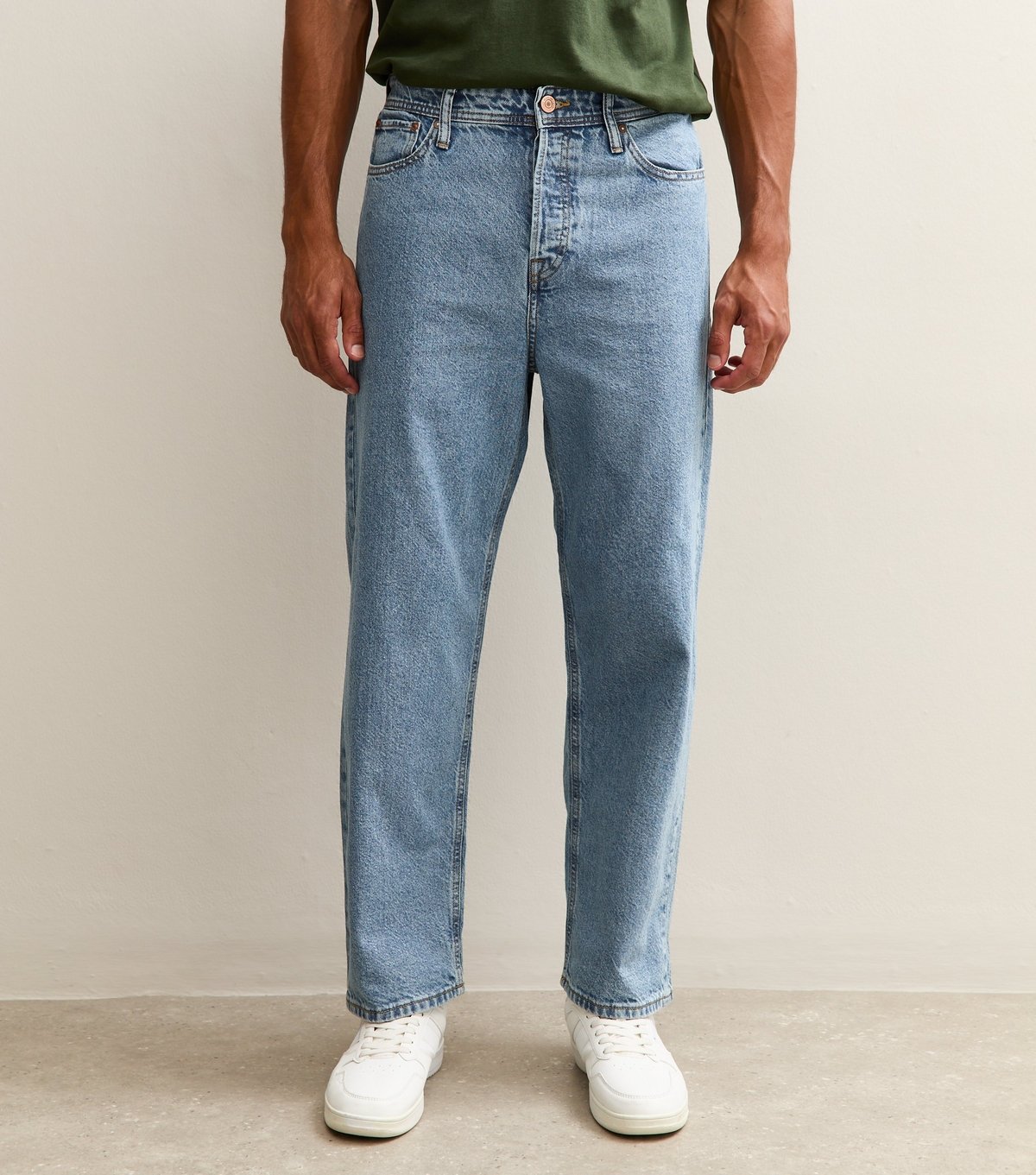 jack & jones Men's Blue Straight Leg Jeans Jack & Jones New Look - 4