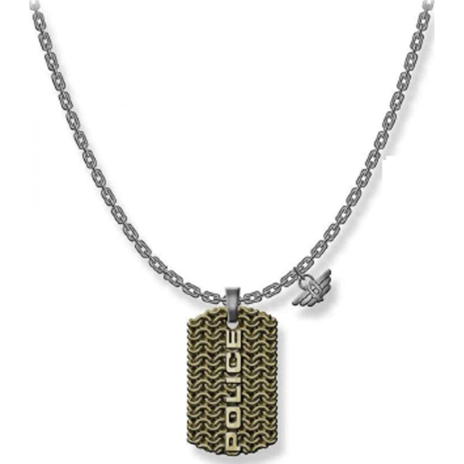 Police Police Men's PJ26565PSQG-03 Necklace in Gold