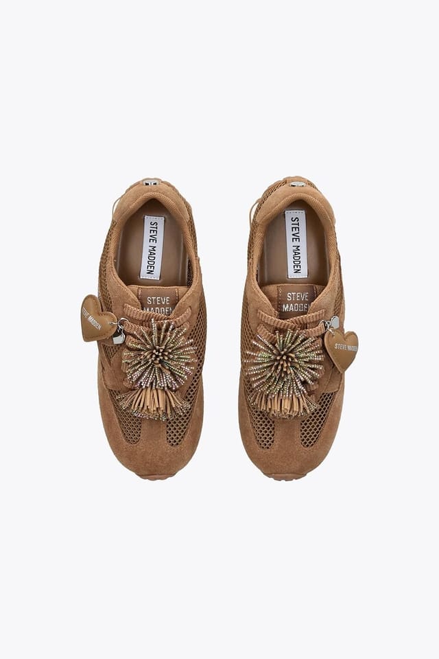 Steve Madden STEVE MADDEN Women's 'Coheart Brown' Fabric Trainers in Brown - 2