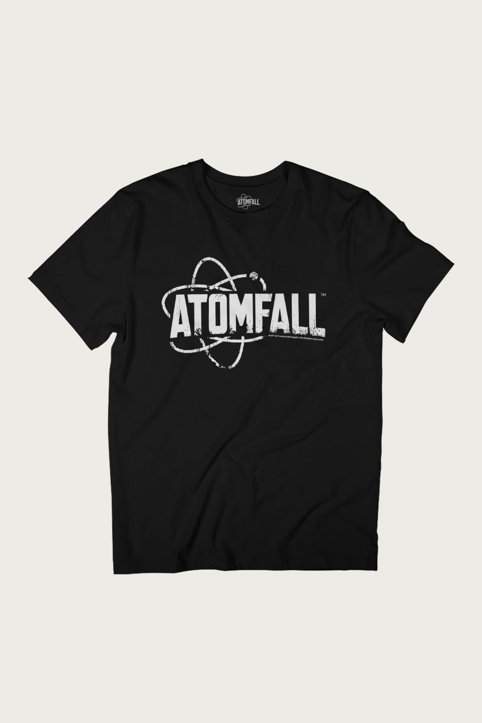 Atomfall Atomfall Men's Classic White Text Logo T-Shirt in Black - 2