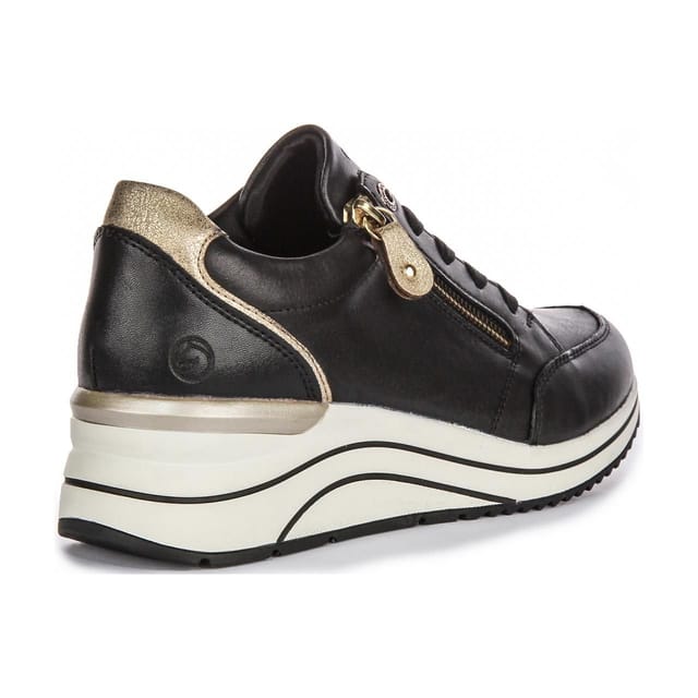 Remonte Remonte Women's 'Arran' Wedge Trainers in Black - 3