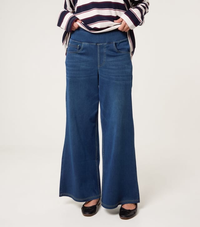 Blue Vanilla Women's Blue Super Wide Leg Jeans Blue Vanilla New Look - 2