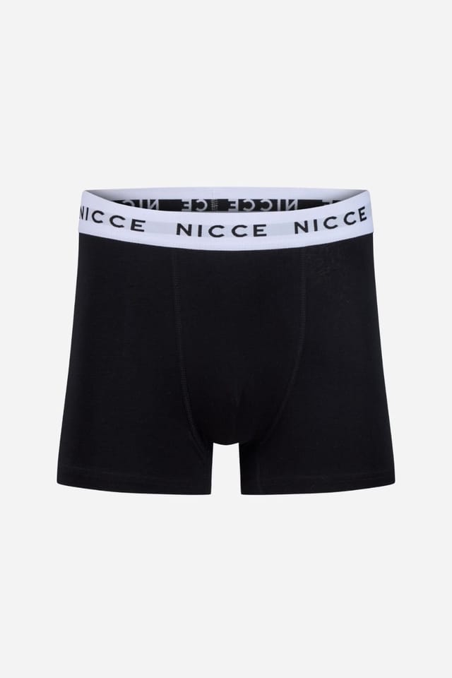 Nicce Nicce Men's 3-Pack Cotton Rich Boxer Briefs with Logo Waistband in Black - 2