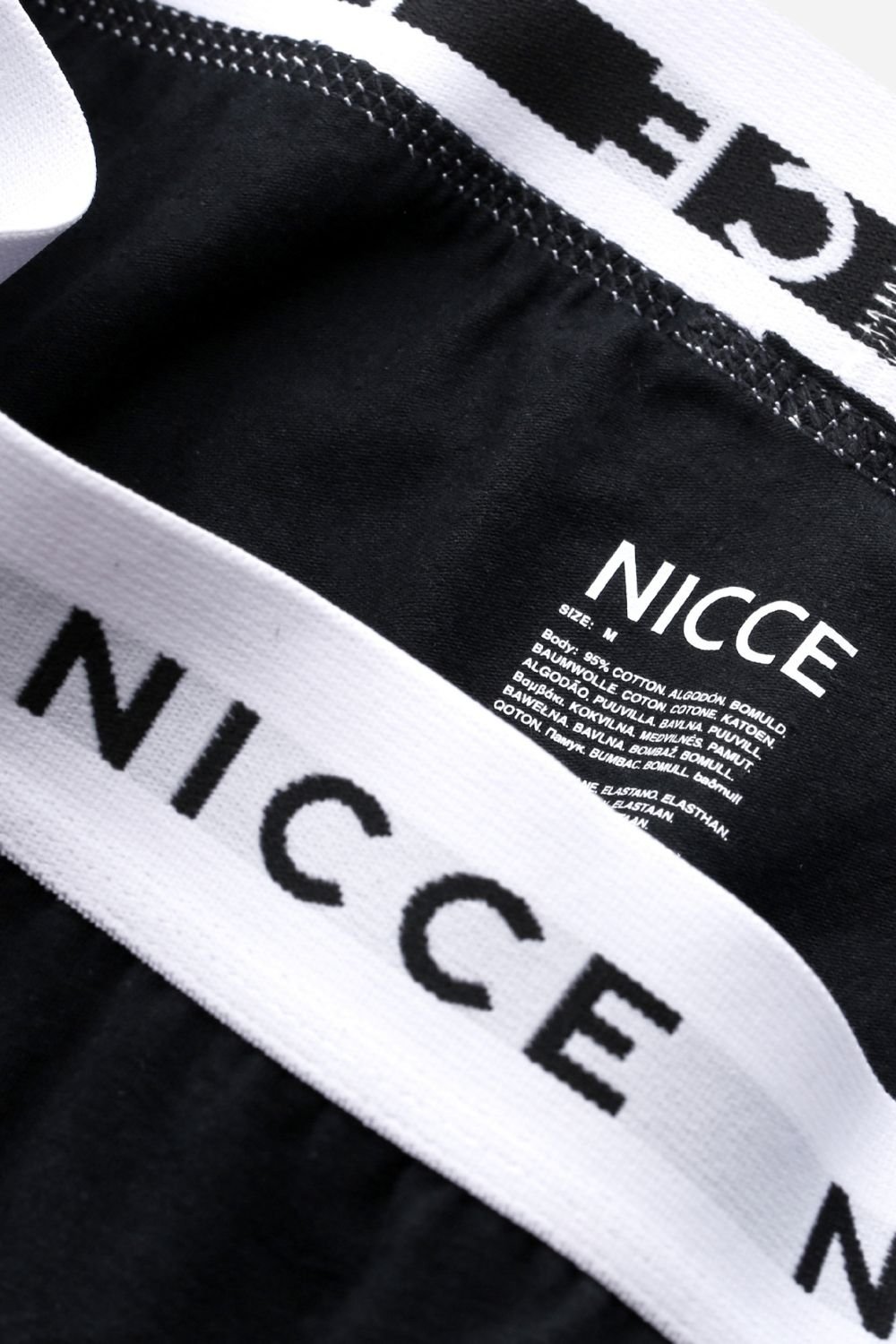 Nicce Nicce Men's 3-Pack Cotton Rich Boxer Briefs with Logo Waistband in Black - 3