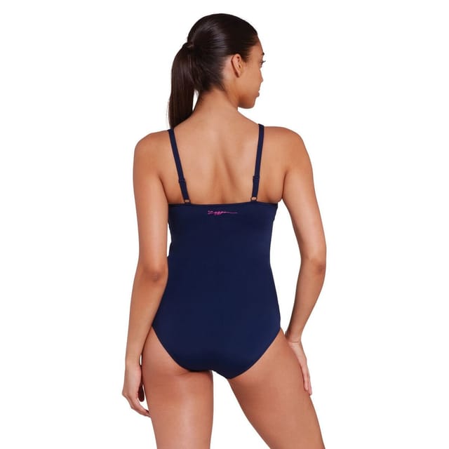 Zoggs Zoggs Women's Ruched Front Women One Piece Swimsuit in Green - 2