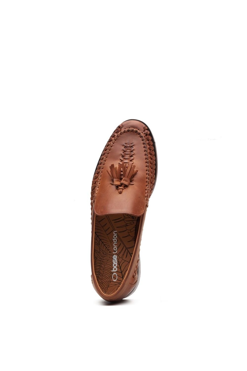 Base London Base London Men's Bracken Leather Weave Loafer in Tan - 4
