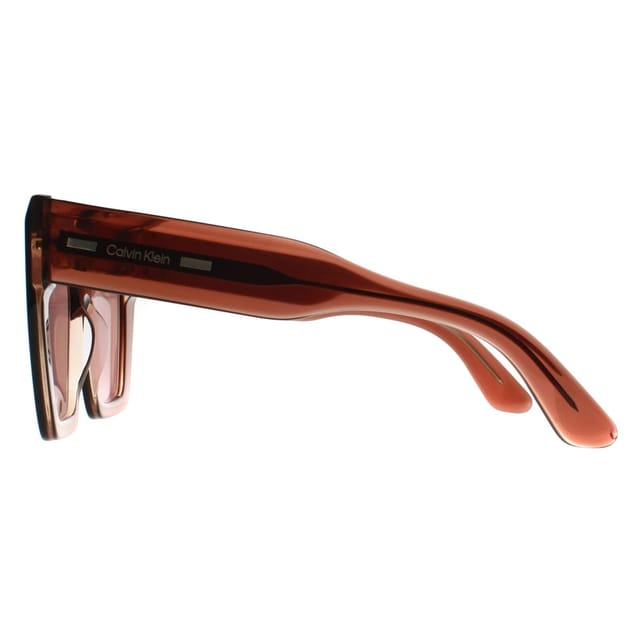 Calvin Klein CALVIN KLEIN Women's Square Transparent Dark Brown Burgundy CK23502S - 3
