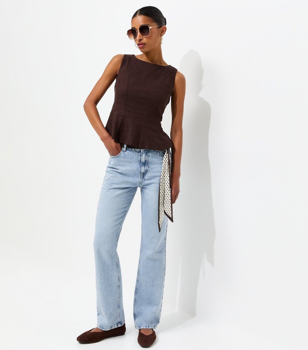 New Look Women's Blue Anica Straight Leg Jeans New Look