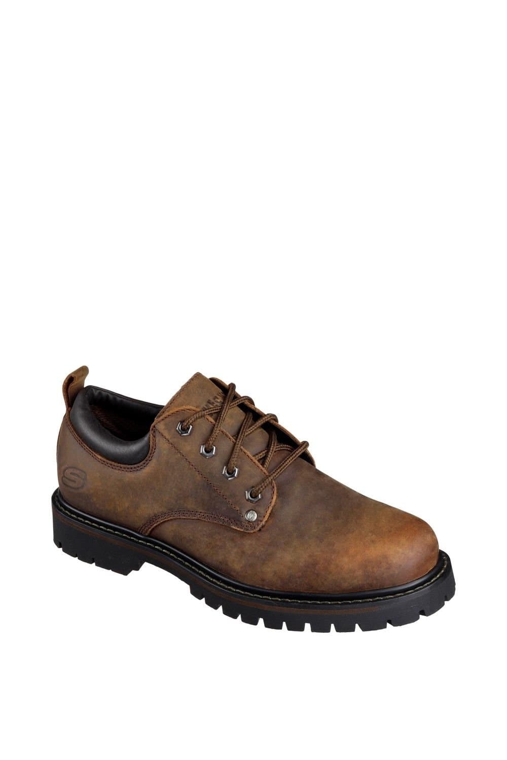 Skechers Skechers Men's 'Tom Cats' Leather Shoes in Dark Brown