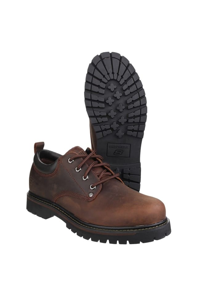 Skechers Skechers Men's 'Tom Cats' Leather Shoes in Dark Brown - 3