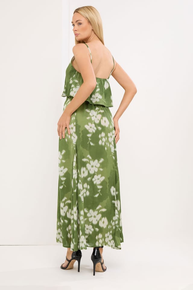 Star By Julien Macdonald Star by Julien Macdonald Women's Abstract Satin Maxi Dress in Green - 3