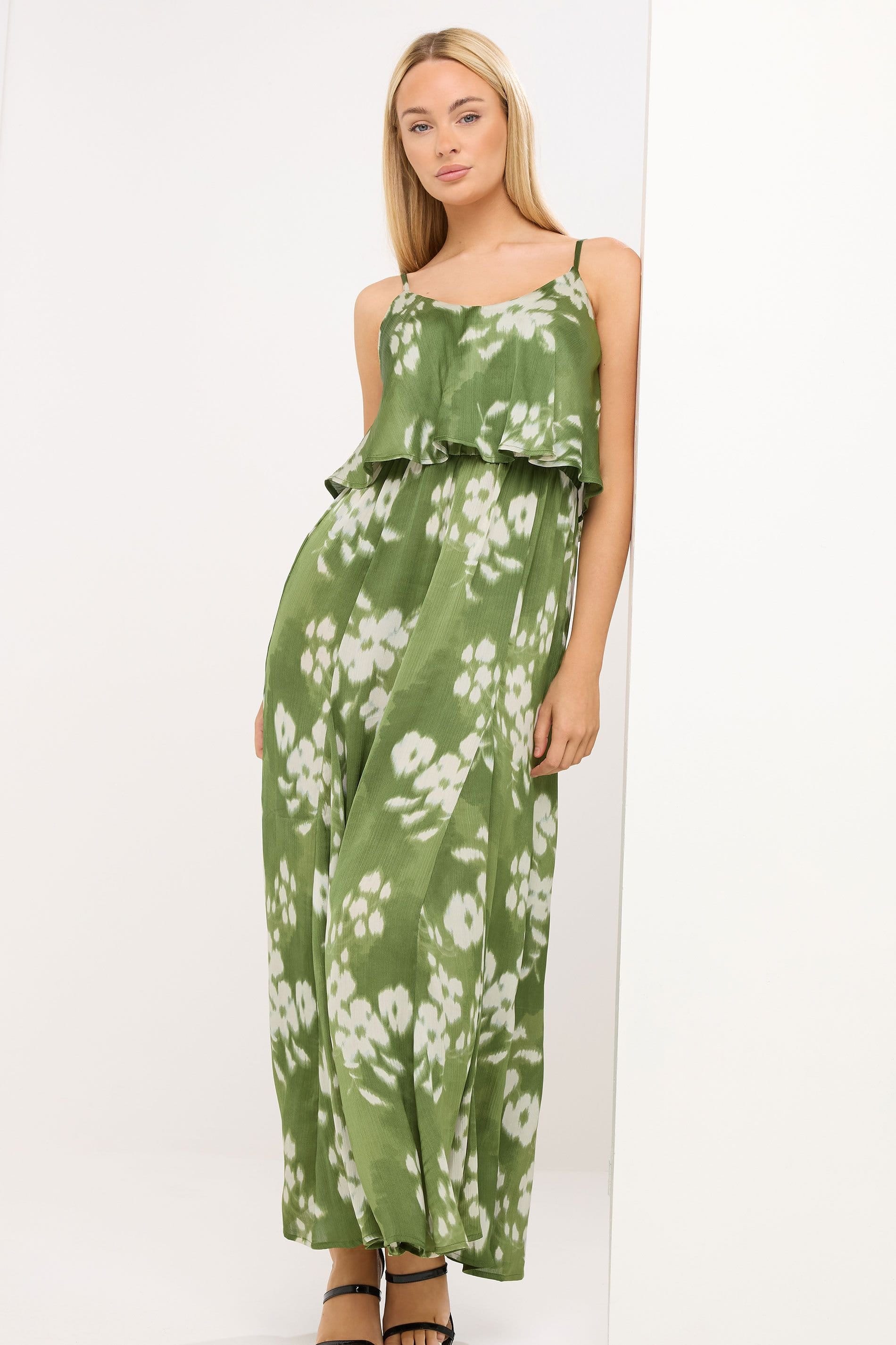 Star By Julien Macdonald Star by Julien Macdonald Women's Abstract Satin Maxi Dress in Green - 4