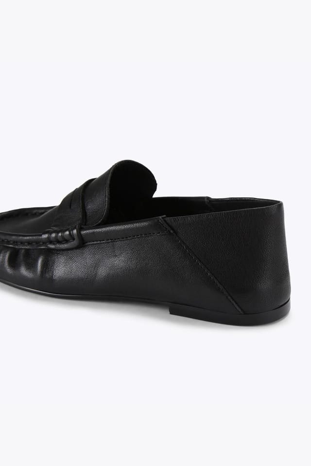 Steve Madden STEVE MADDEN Women's 'Roger Black' Leather Flats in Black - 3