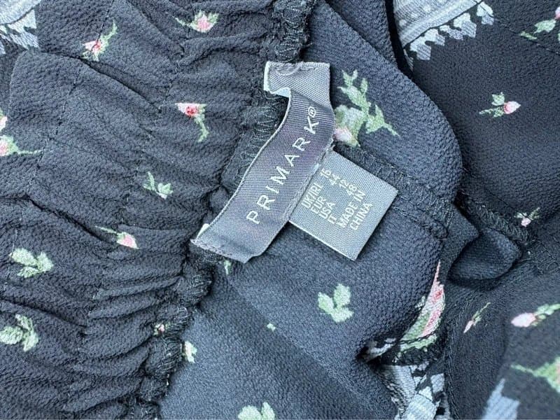 Primark Black & Floral Trousers