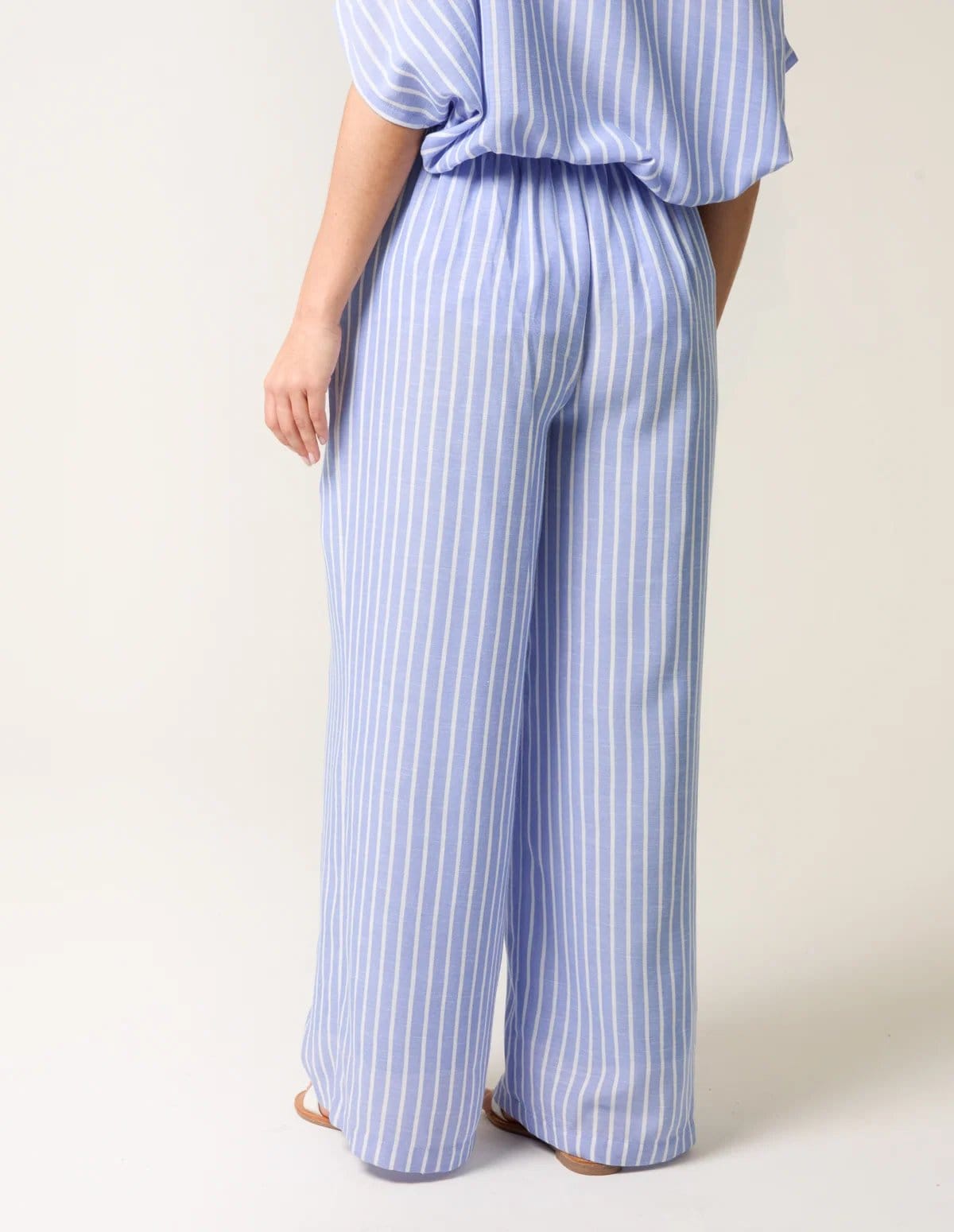 Blue Vanilla Paperbag Waist Pinstripe Trouser - 4