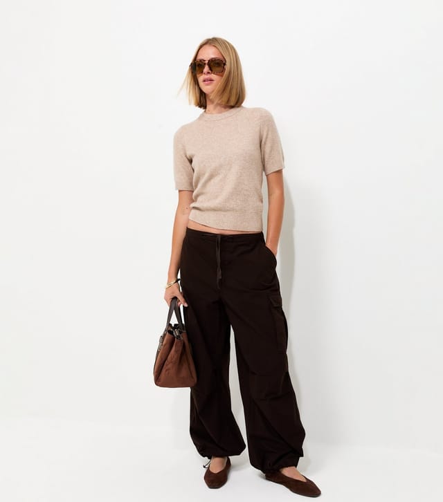 New Look Women's Light Mink Short Sleeve Midweight Knit T-Shirt New Look - 3