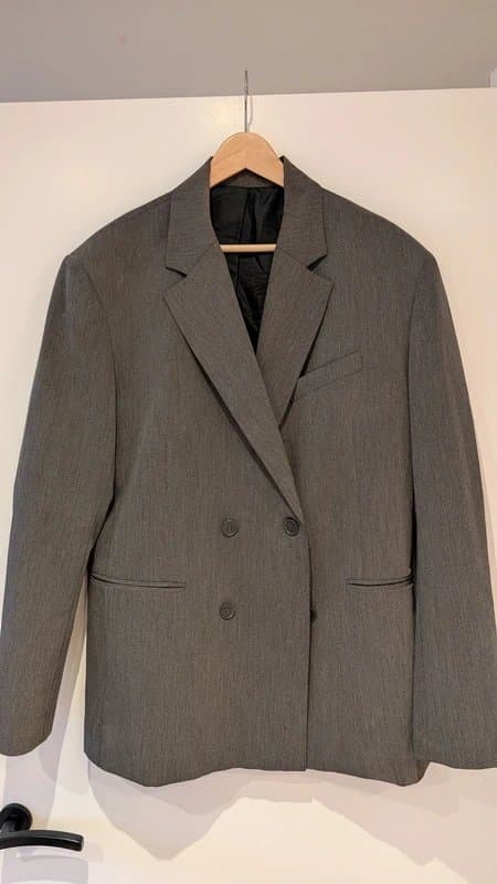 Bershka Double breasted Grey Blazer