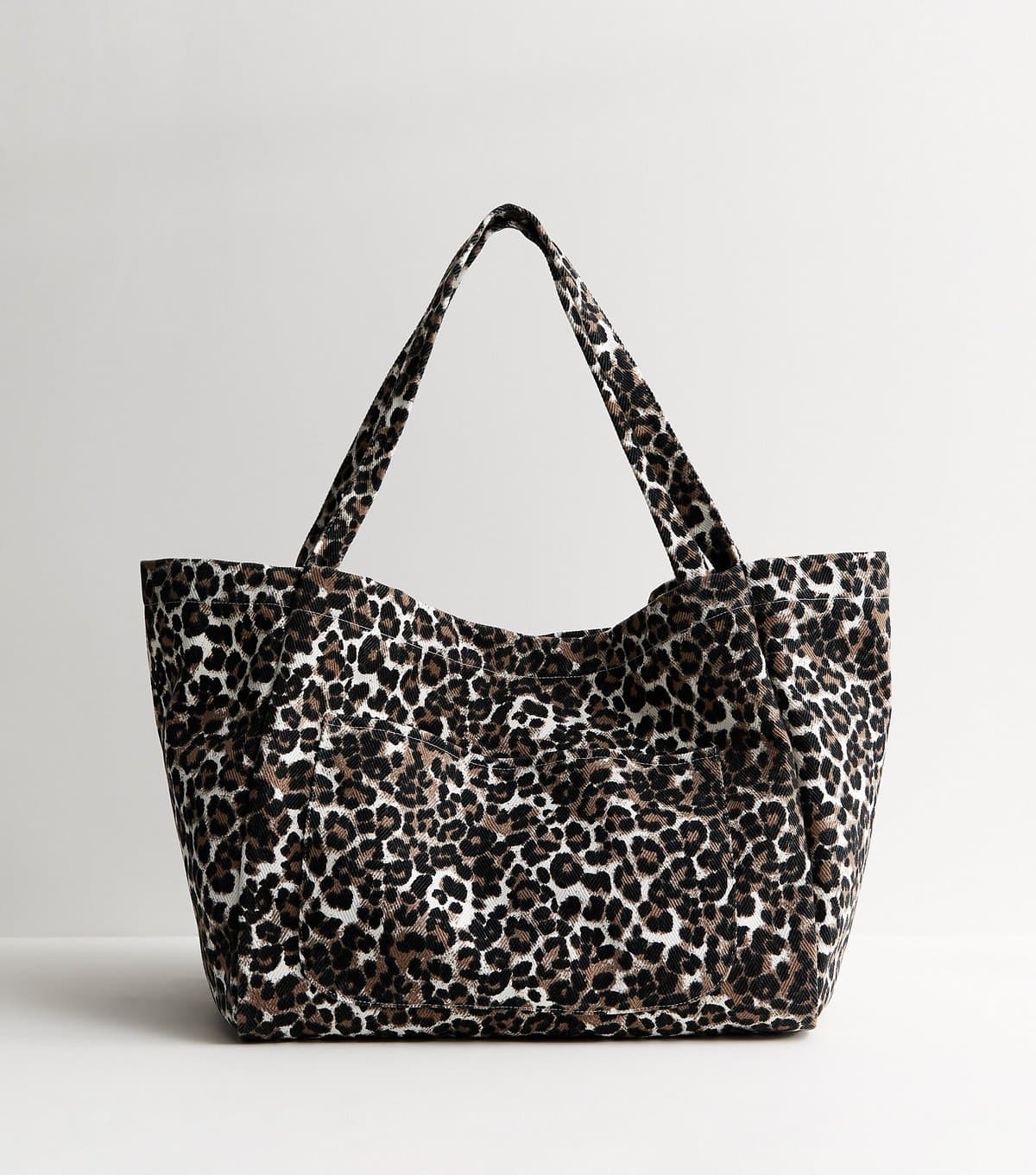 New Look Brown Leopard Print Slouch Tote Bag New Look