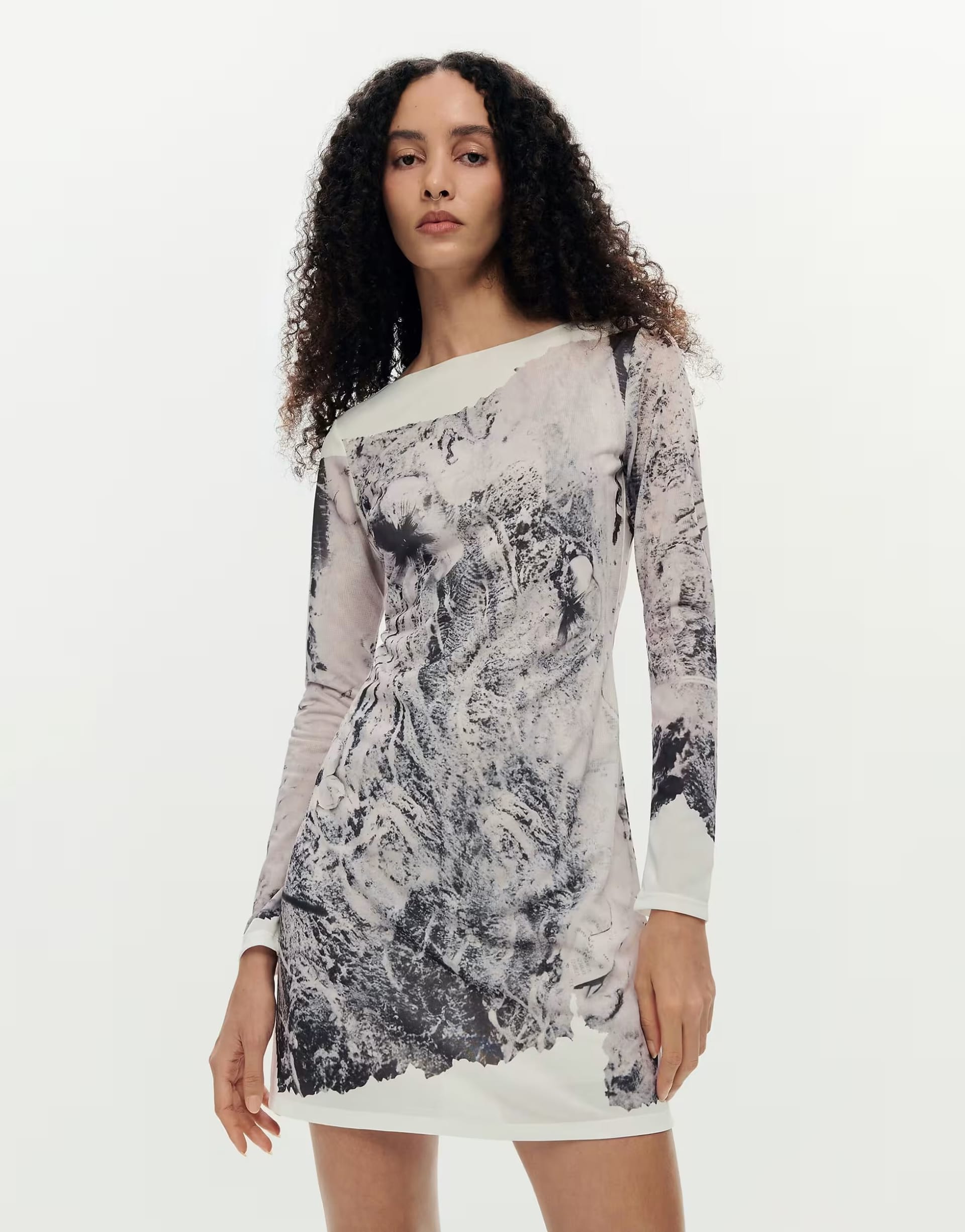 Desigual Grey Print Dress by ASOS