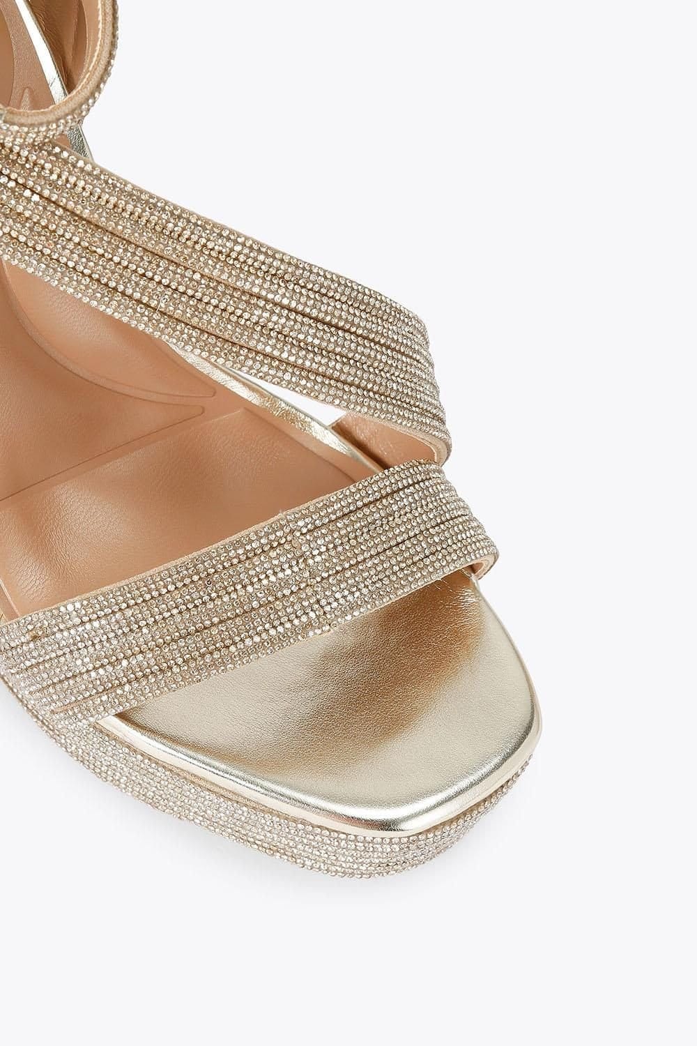 Carvela Carvela Women's 'Gala Platform Jewel' Fabric Heels in Gold - 4