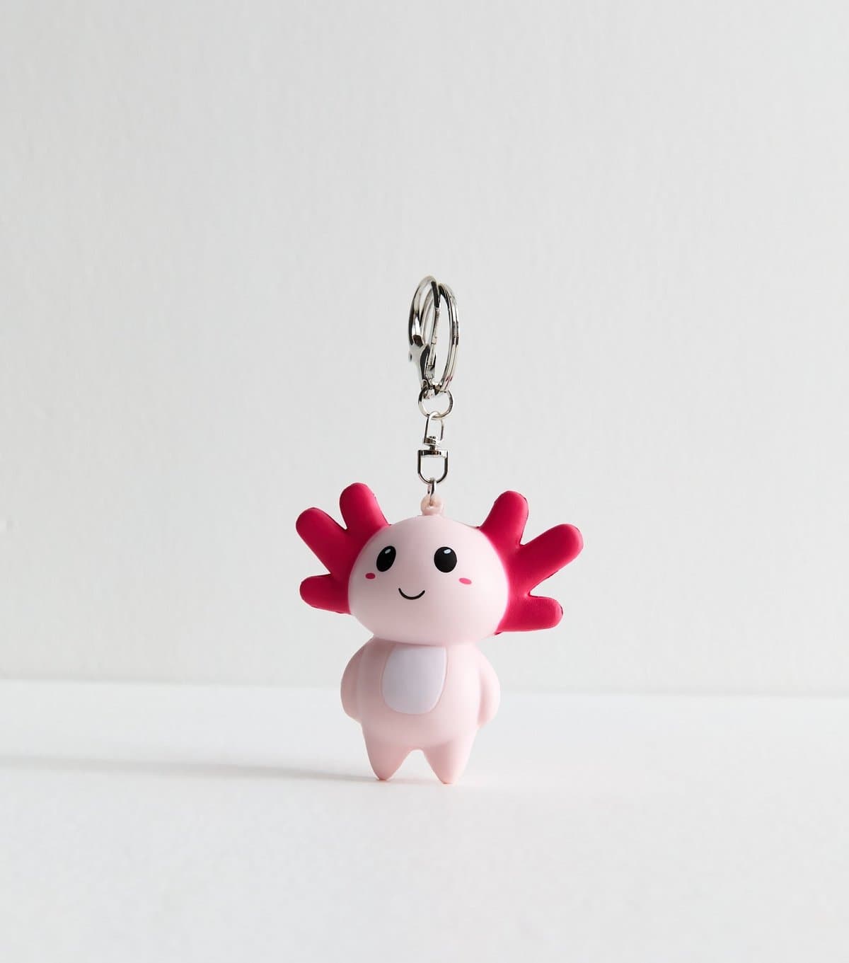 New Look Pink Smiling Axolotl Keyring New Look