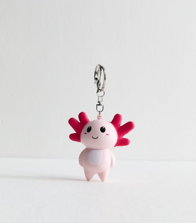 New Look Pink Smiling Axolotl Keyring New Look - 2