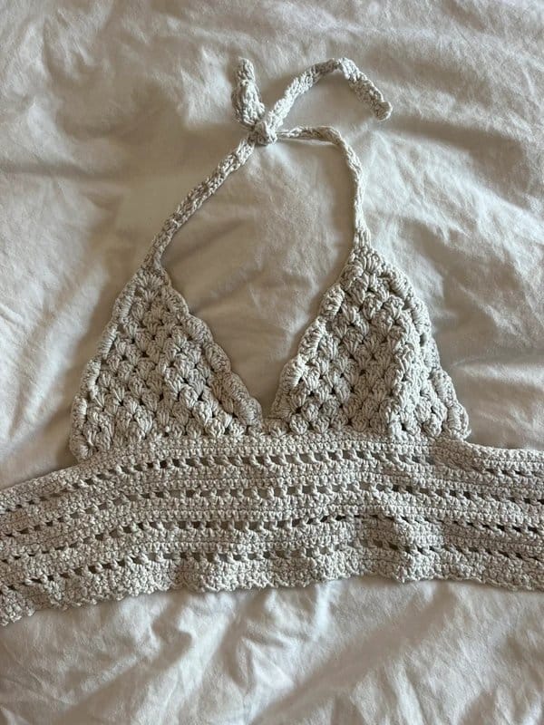 ASOS Cream Crochet Crop Top