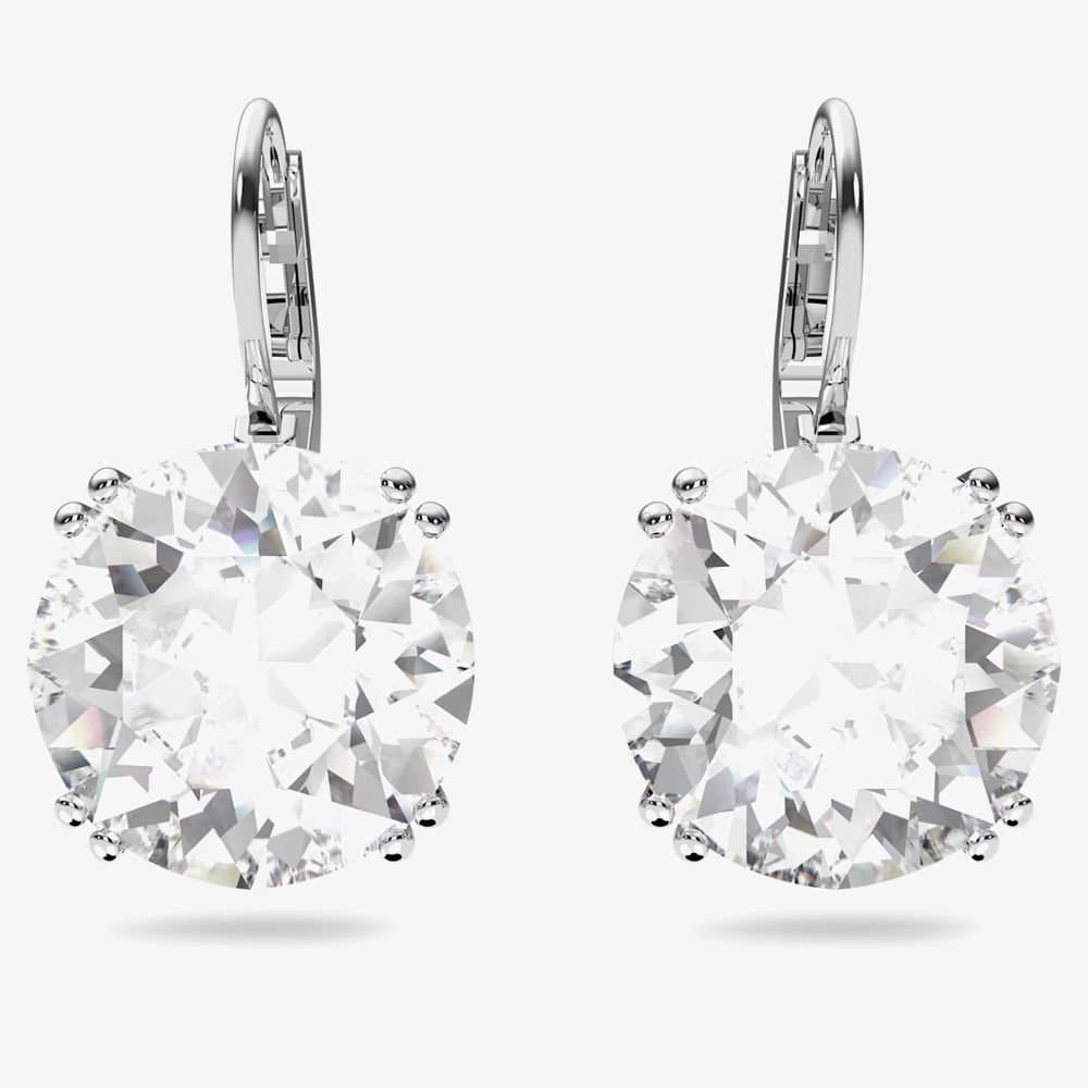 Swarovski Swarovski Women's Clear Round Cut Drop Earrings